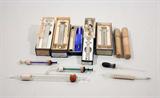 Assorted Vintage Glass Injectors, Thermometer's and Dropper