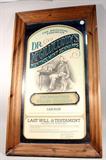 Dr. McGillicuddy's Mentolmint Schnapps Mirrored Bar Sign
Includes Last will and Testament of Dr.McGillicuddy, 34"Tallx 20"Long