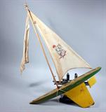 Commando Wooden Vintage Toy Sailboat