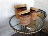 Wicker Basket Canisters