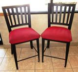 Two Padded Bar Stool Chairs
