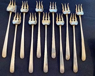 # 4). Sterling shrimp forks - set of 11
