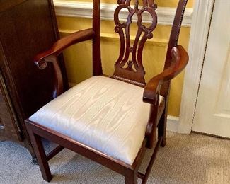 Set of 6 Maitland Smith “Massachusetts” dining arm chairs

