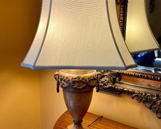 French alabaster lamp with ormolu. 29” high
