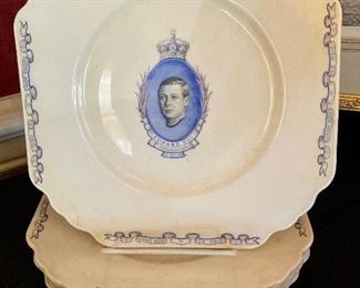 King Edward VIII coronation plates by Wedgwood
