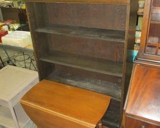bookcase and drop leaf table