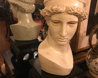 Bust of Man with Wood Stand.