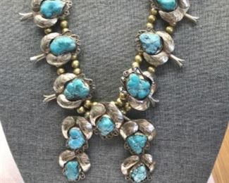 Stunning silver and turquoise necklace