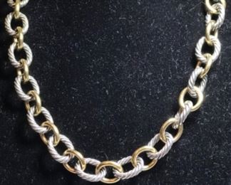 18K/sterling David Yurman necklace