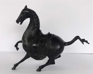 01 Chinese Pure Bronze Black Horse
