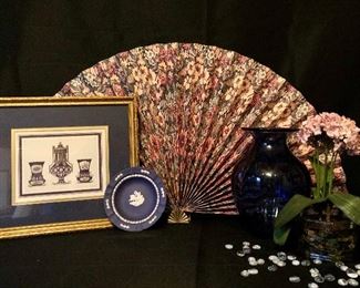 Asian Decor Decorative Blue Vase