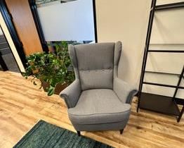 $350 USD     2 IKEA STRANDMON Wing Chairs Nordvalla Dark Gray RC122-21      Description: You can really loosen up and relax in comfort because the high back on this chair provides extra support for your neck.

Dimensions: 32 x 37 x 38 in

Condition: In very good condition with only very minor signs of wear to be expected with use and age. 

Location: Local pick up during business hours Beaverton, OR 97008. 6th floor suite with elevator access. Contact us for shipper suggestions.    https://goodbyhello.com/products/copy-of-kea-modern-genuine-leather-tufted-sofa-couch-loveseat-700-rc122-20?_pos=23&_sid=d7a4d8c81&_ss=r