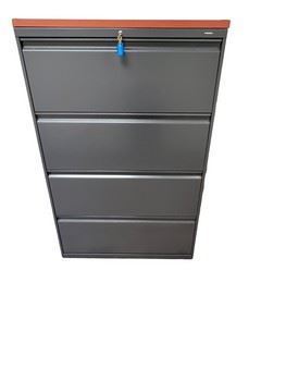 $750 USD     HON 4 Drawer Lateral Filing Cabinet Legal/Letter Dark Grey RC122-4      Description: HON four drawer 36"W lateral file is constructed of heavy gauge steel with a durable powder coat paint finish. Sleek outer case is fused to a nine-point steel grid frame that ensures proper drawer alignment.

Lateral file cabinet has an anti-tip mechanical interlock feature that keeps more than one drawer from opening at a time. Adjustable hang rails in each drawer accommodate letter or legal size file folders. Tamper resistant locks provide security. Cabinet meets ANSI/BIFMA safety standards. 

Topped with a light cherry finish with keys. 

Dimensions: 36"W x 19.25"D x 54.5"H

Location: Local pick up SW Portland, Oregon.

Condition: In excellent condition with only very minor signs of wear commensurate of light use.       https://goodbyhello.com/products/copy-of-hon-2-drawer-lateral-filing-cabinet-legal-letter-in-light-grey-rc121-3?_pos=30&_sid=d7a4d8c81&_ss=r