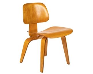 2nd generation (1st generation Herman Miller) plywood DCW (Dining Chair on Wood) chair, designed by Charles & Ray Eames for Herman Miller, circa 1950
