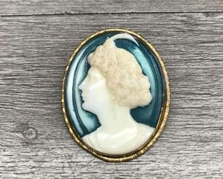 Is vintage cameo brooch $100