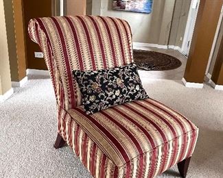 1 of 2 matching Stunning Walter E.  Smithe  armless chairs w/pillow 