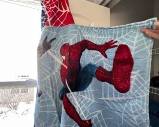Child's Spiderman hooded bath towel