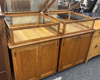 Glass top display cabinets 