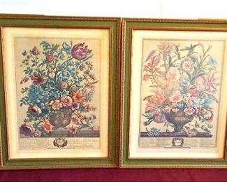 4 Rob Furber Framed Floral Birth Month Prints