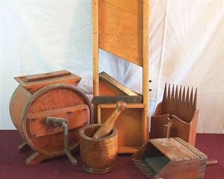 Antique Wooden Culinary Collection