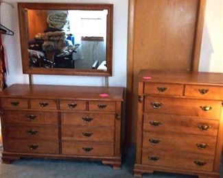 Vintage Maple Dresser And Chest