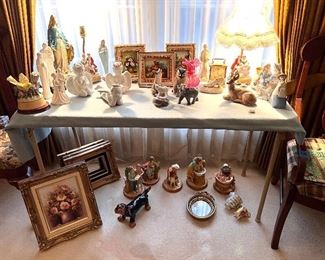Framed Oil Paintings, Religious Statues and other Figurines