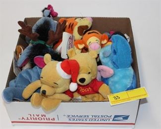 Box of Pooh Bear Beanie Babies