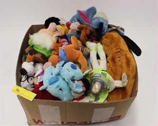 Box of Disney Stuffed Toys