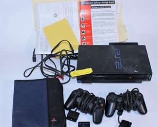 PS2 Game system w/ paperwork