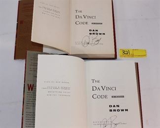 2 Da Vinci Code Dan Brown Autographed Books