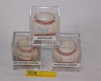 3 J. Hunter, F. Jenkins, B. Feller signed balls