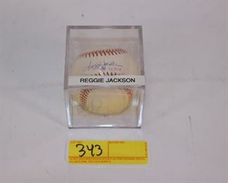 Reggie Jackson signed baseball