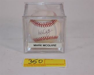 Mark McGuire signed baseball