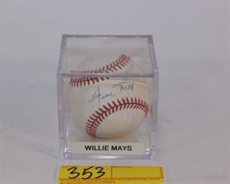 Willie Mays signed baseball