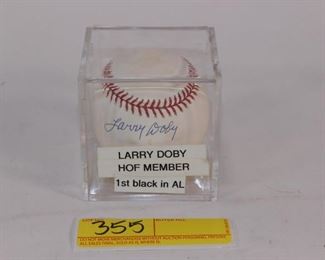 Larry Doby signed baseball