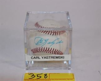 Carl Yazstremski signed baseball