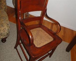 Bentwood style chair with rush seat $80