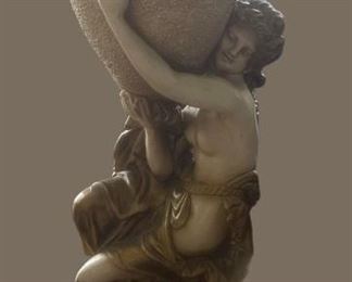 Neoclassical Statue of Woman Holding Vase