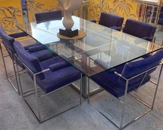 Glass and Chrome Dining Set