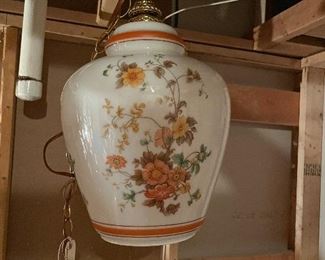 Retro glass pendant light fixture 