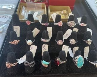Sterling rings - mostly JTV brand 
