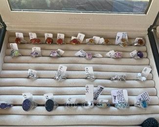 Sterling silver rings - mostly JTV brand 