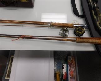 Fly fishing rods with reels