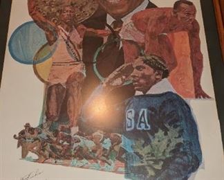 Signed. Jesse Owens print.