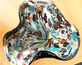 Heavy Murano art glass bowl