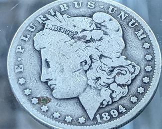 Morgan 1894 silver dollar