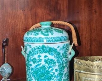 Double lidded canister with handle