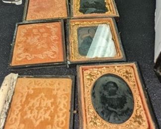Tin types with cases