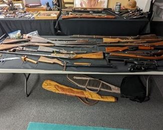 They continued gun collection with antique rifles