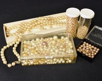 1+ Pounds Pearl Beads